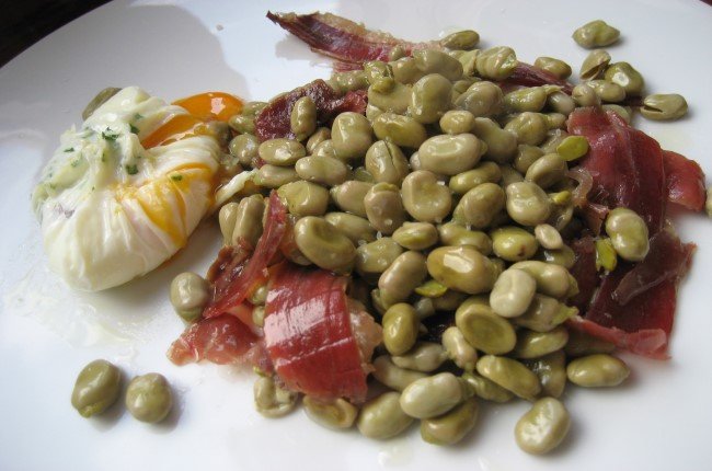 Beans with ham.