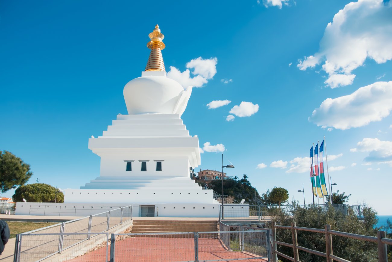 Stupa of Benalmadena illumination.